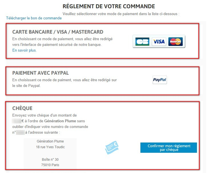 Règlement Commande